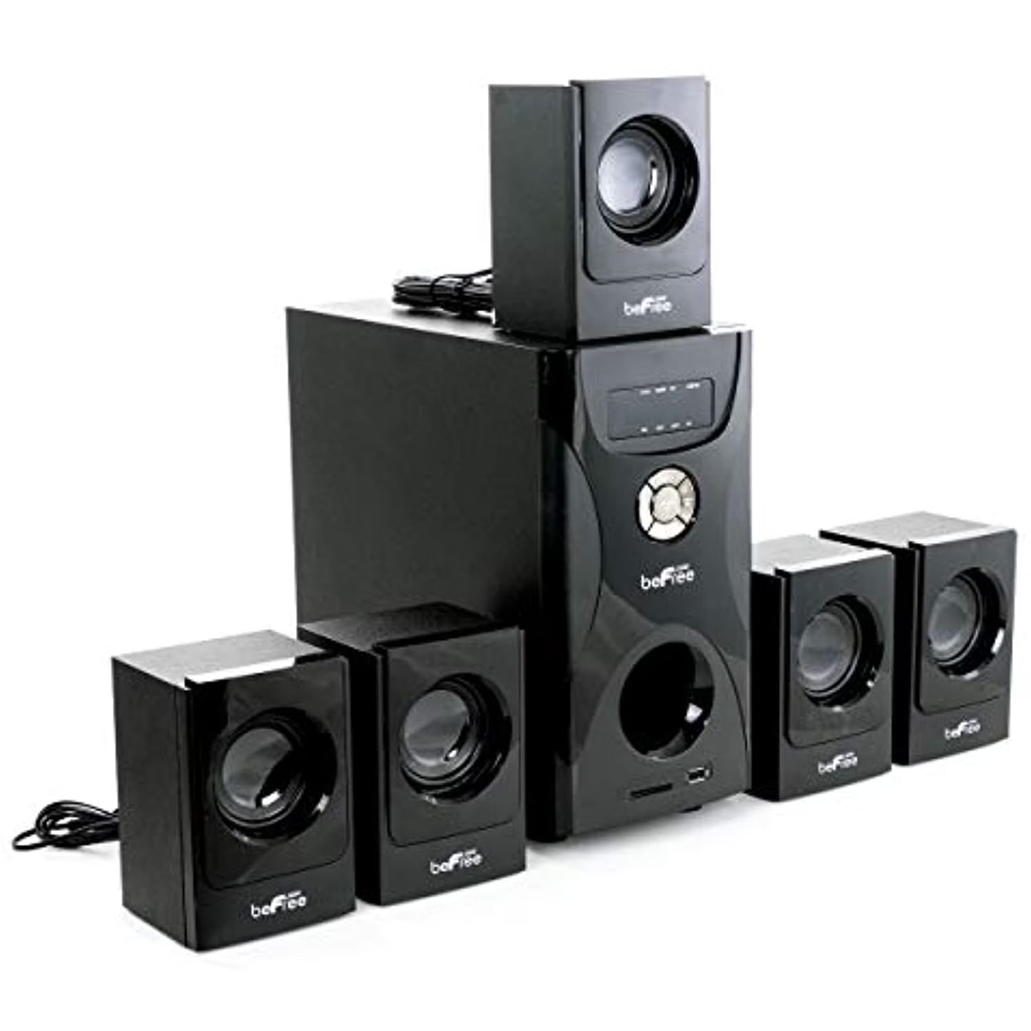 5.1 Channel Surround Sound Bluetooth Speaker System in Black - Reconditioned