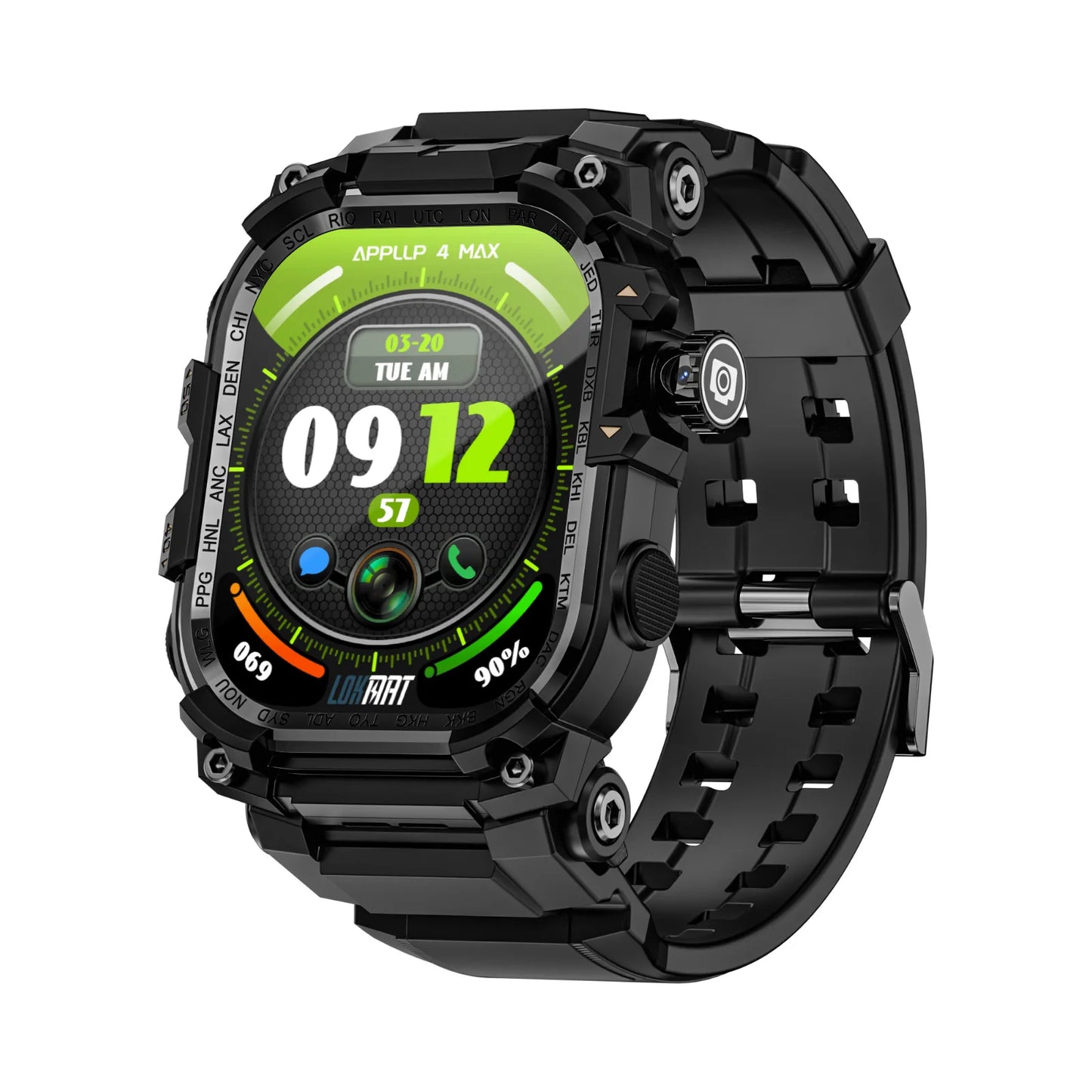 APPLLP 7 MAX Android Smart Watch Phone Amoled Touch Screen Rotating Camera Wifi 4G SIM Card Watch Outdoor Fitness Tracker