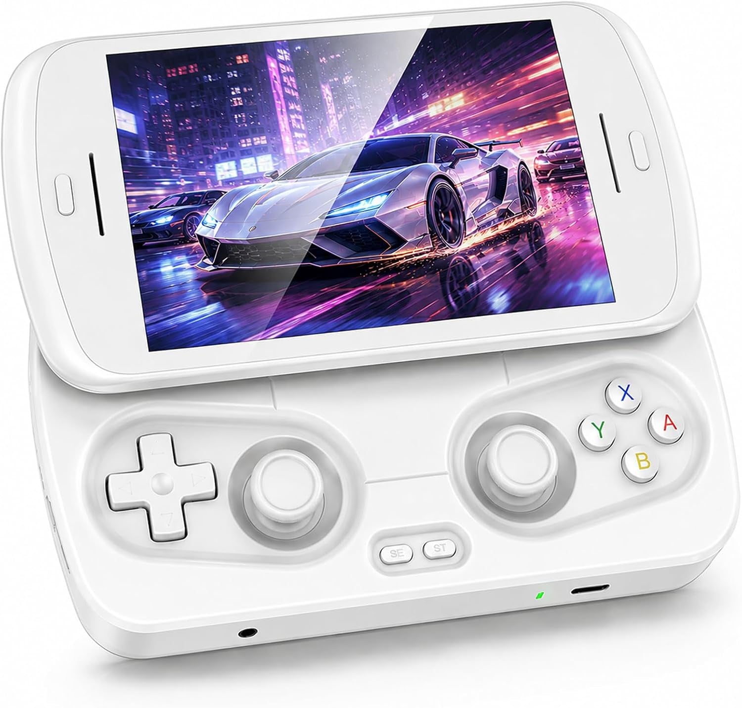 RG Slide Retro Handheld Console,Portable Android Gaming Console for Travel and Home Entertainment,4.7 Inch 120Hz Touchscreen,Unisoc T820,Hall Joystick,Wifi Bluetooth,Ai Assistant,8Gb+128Gb