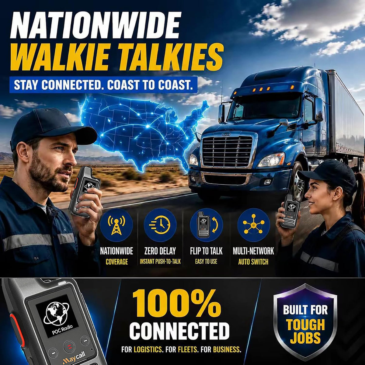 Global Lifetime Free Rapid 4G Walkie Talkies Unlimited Rang Poc Radio