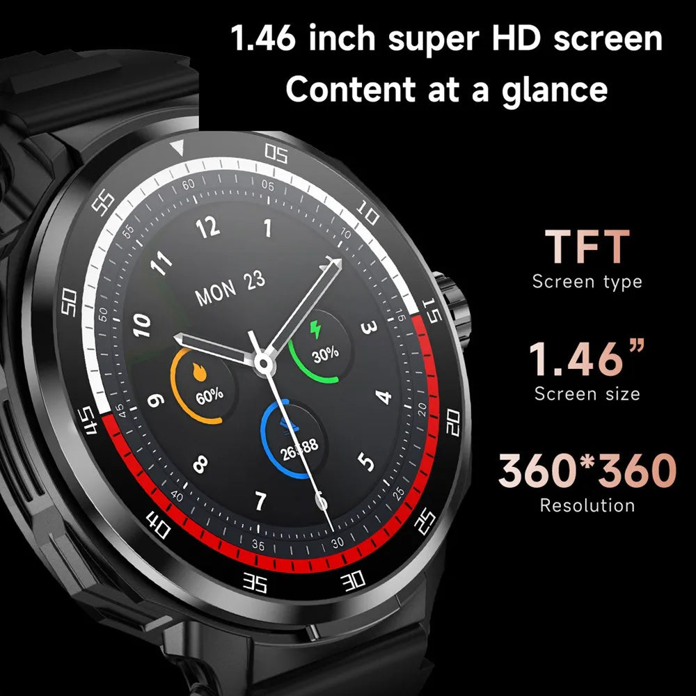 2 in 1 Smart Watch with Earbuds round Screen Fitness Watch for Men NFC Multiple Sport Compatible with Iphone Android