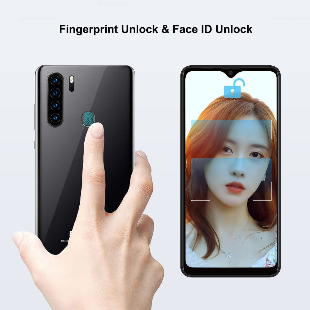 Unlocked Smartphones,  A80Plus, 4G Bundle Android 10 OS Android Phone, Dual Sim Unlocked Cell Phones, 4GB+64GB ROM, 6.5" HD+ Fingerprint Face Detection, 4680Mah Capacity Battery Tmobile Phone