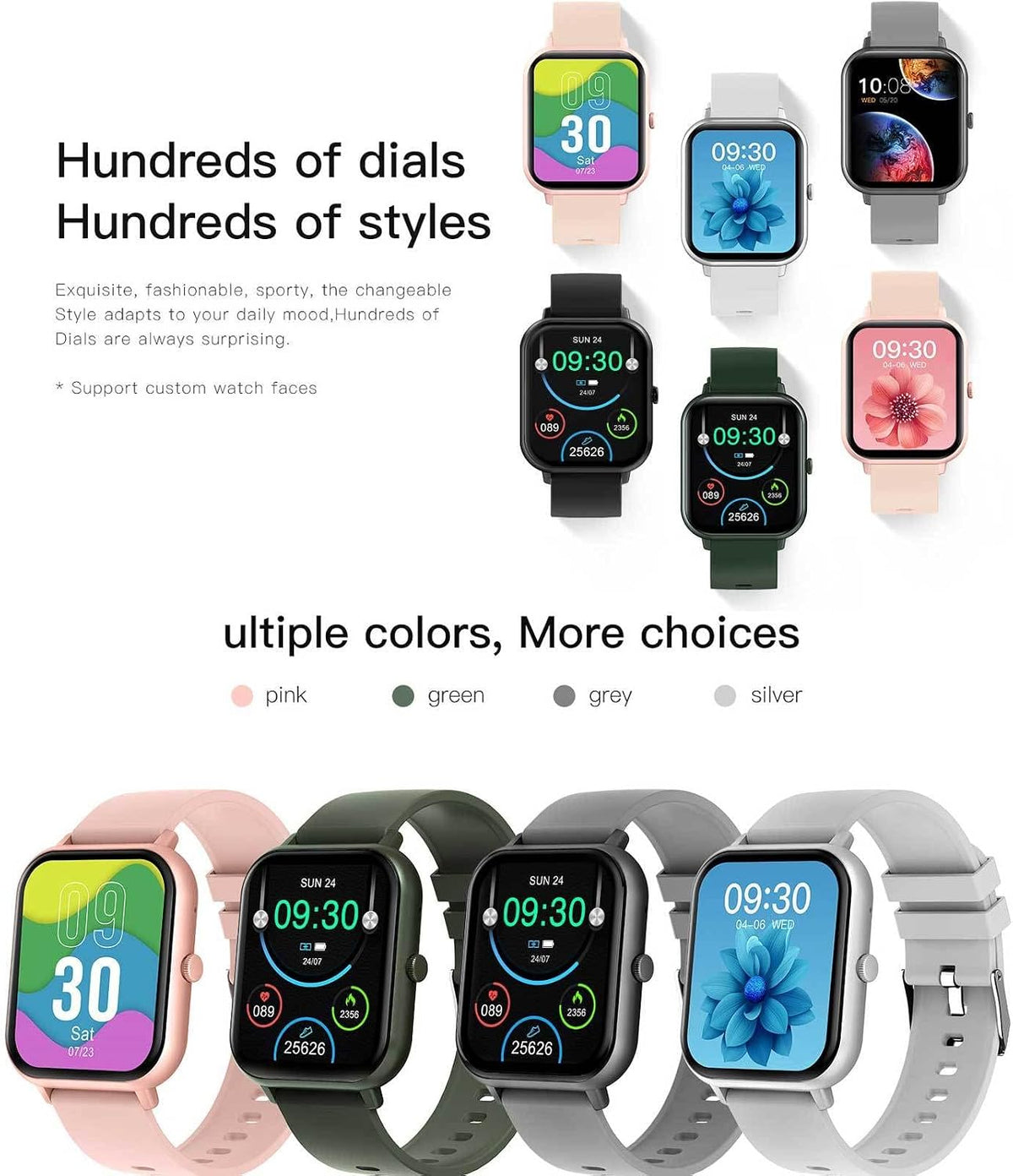1.83" Smart Watch Answer/Make Calls, Full Touch Screen Bluetooth Smartwatch with AI Control 100+ Sports Mode GPS Fitness Tracker for Android Ios Phones Black