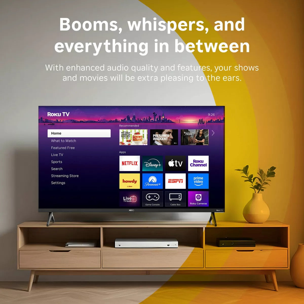 Hiro Roku TV 40" 1080P Full HD Smart TV Flat Screen LED Television with Roku TV and Dolby Audio for Streaming