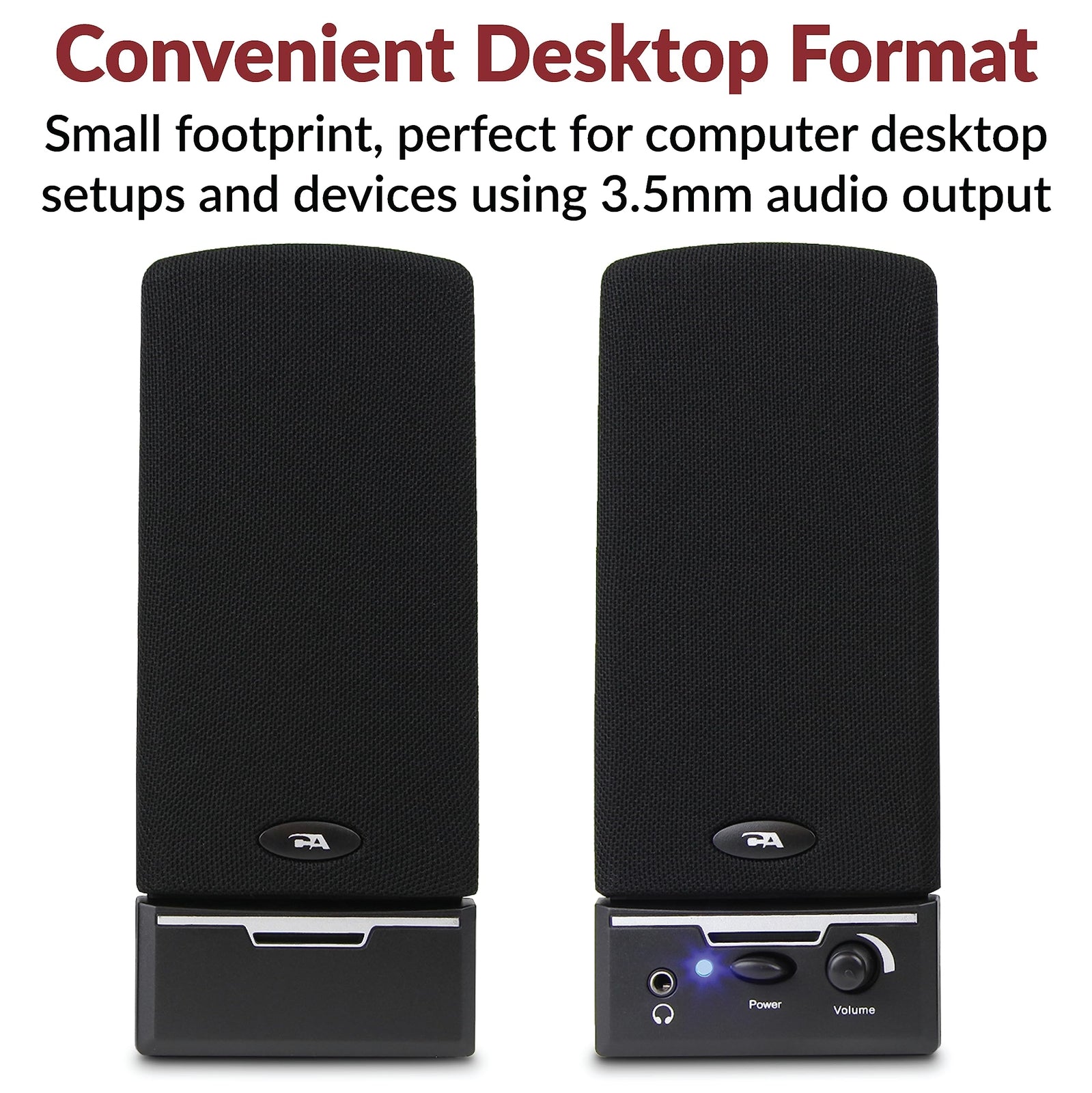 CA-2014 Computer Speakers, Full Stereo Sound, Convenient Controls, Easy Setup