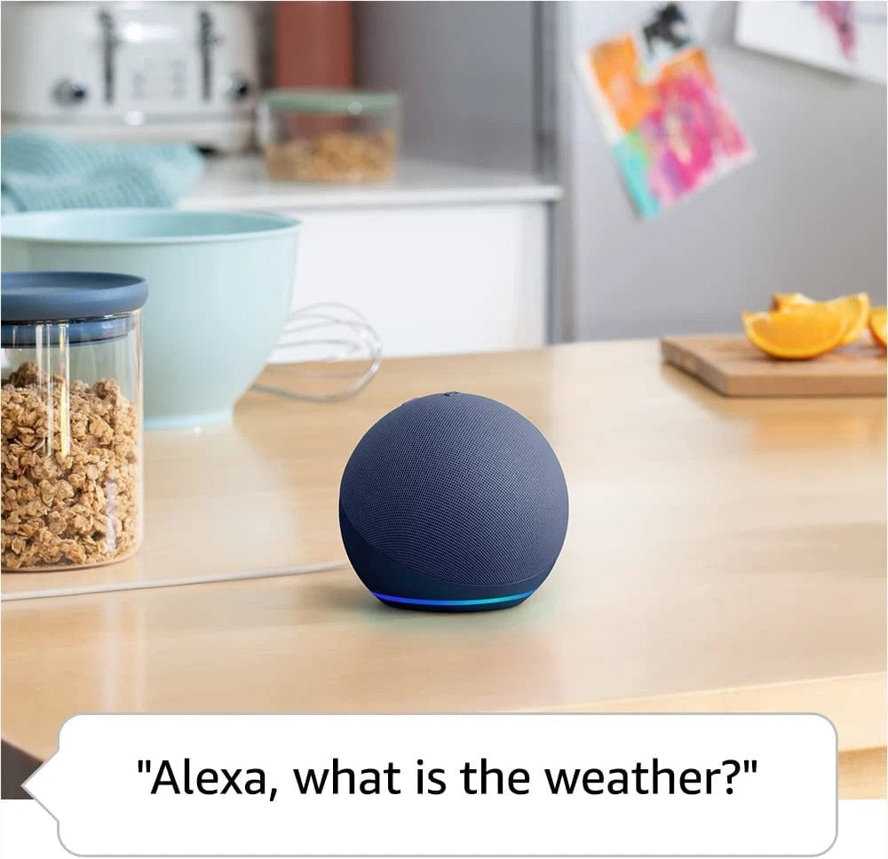 Echo Dot (Newest Model), Vibrant Sounding Alexa Speaker, Great for Bedrooms, Din