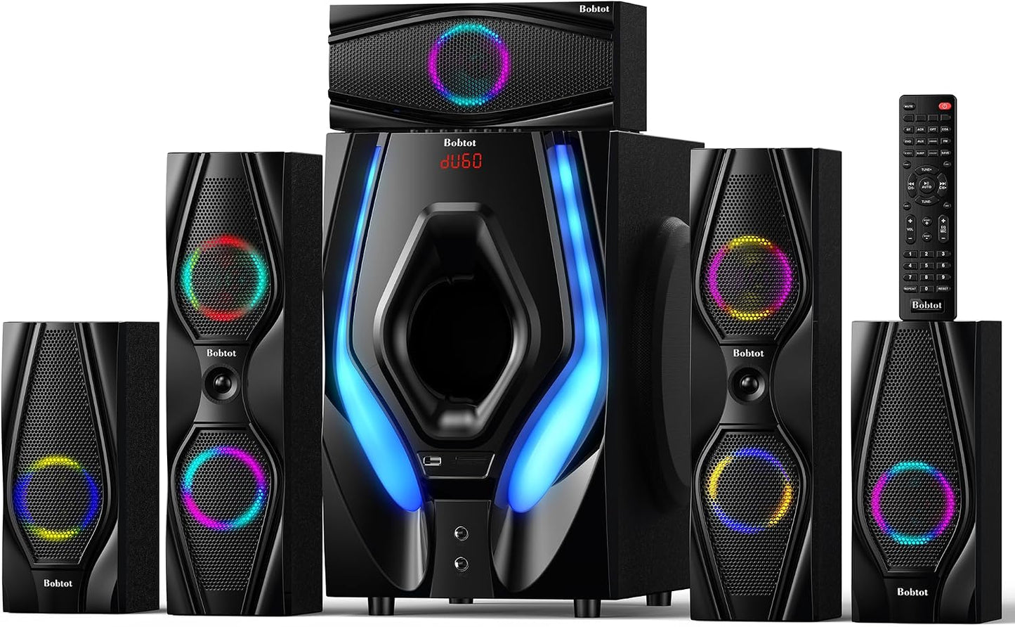 Home Theater Systems Surround Sound Speakers,1200 Watts Peak