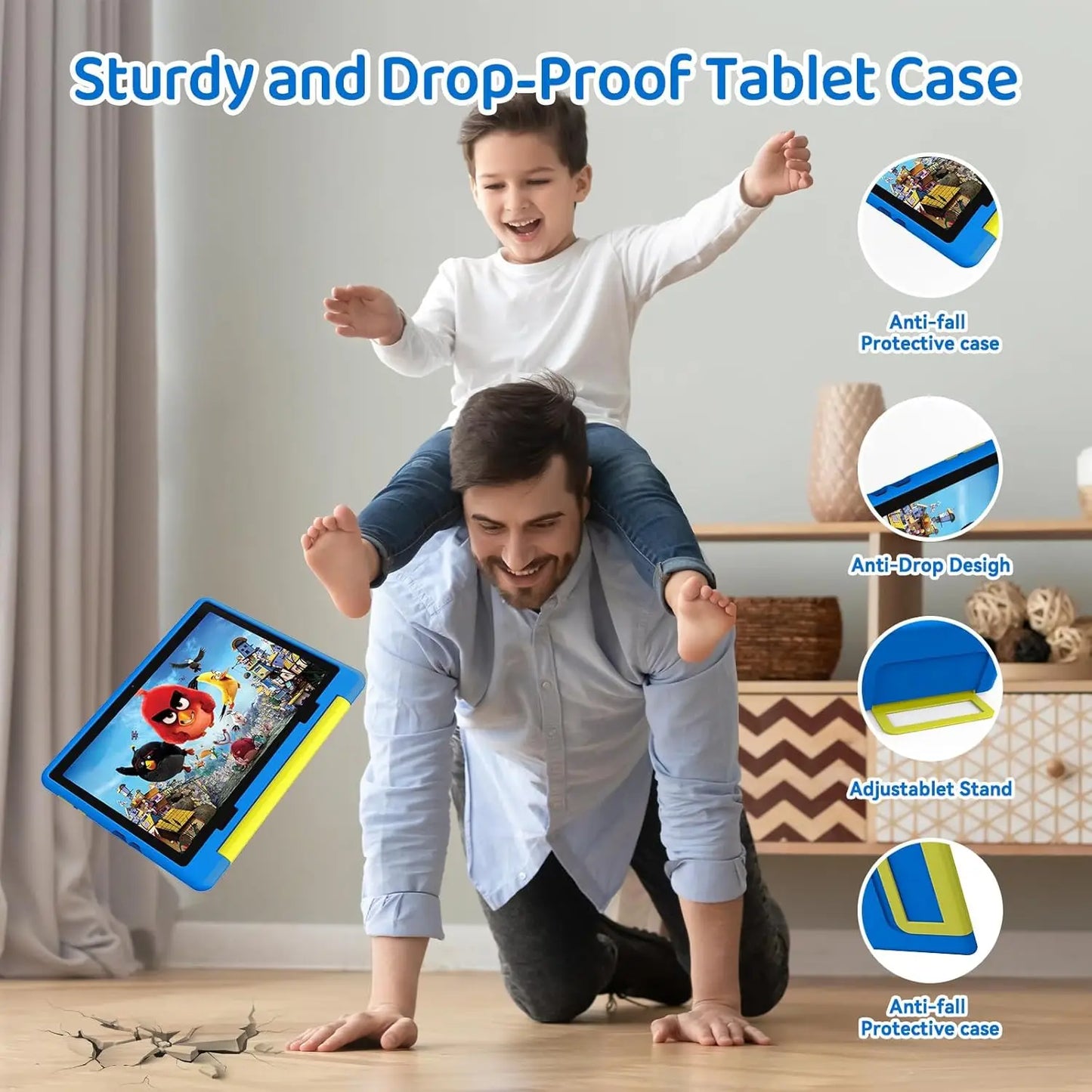 AEEZO10 Inch Kids Tablet Android 14 Octa-Core 8GB RAM+64 GB ROM Parental Control with Kid Protective Case Great Gift for Toddler