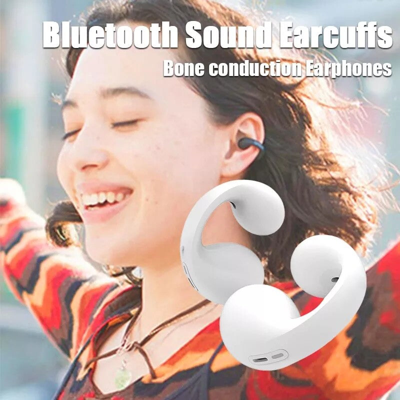 Bluetooth 5.3 Wireless Earbuds Ear Clip Bone Conduction Headphones Sport Headset