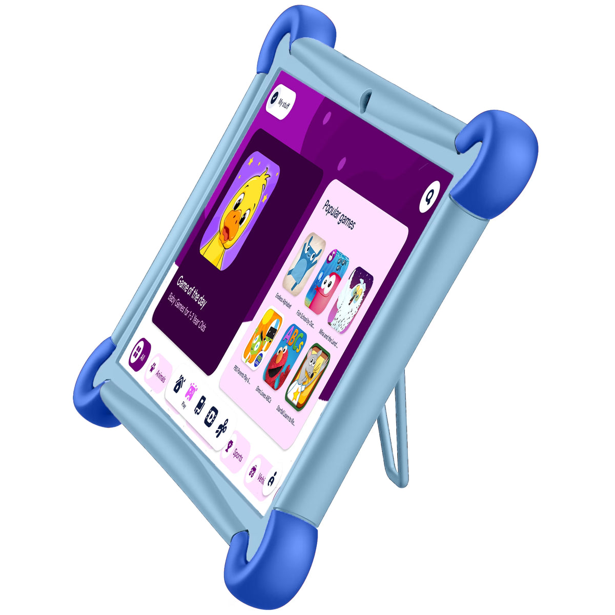 2026 Google Kids Space Prestige plus 10" Kids Tablet, 128GB Octa-Core, Children'S Product Certification, with Bumper Case, Blue