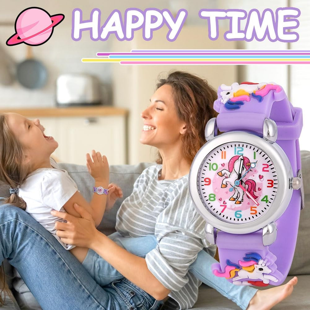 Kids Watch, 3D Cartoon Toddler Watches, Analog Quartz Watches for Girls Boys