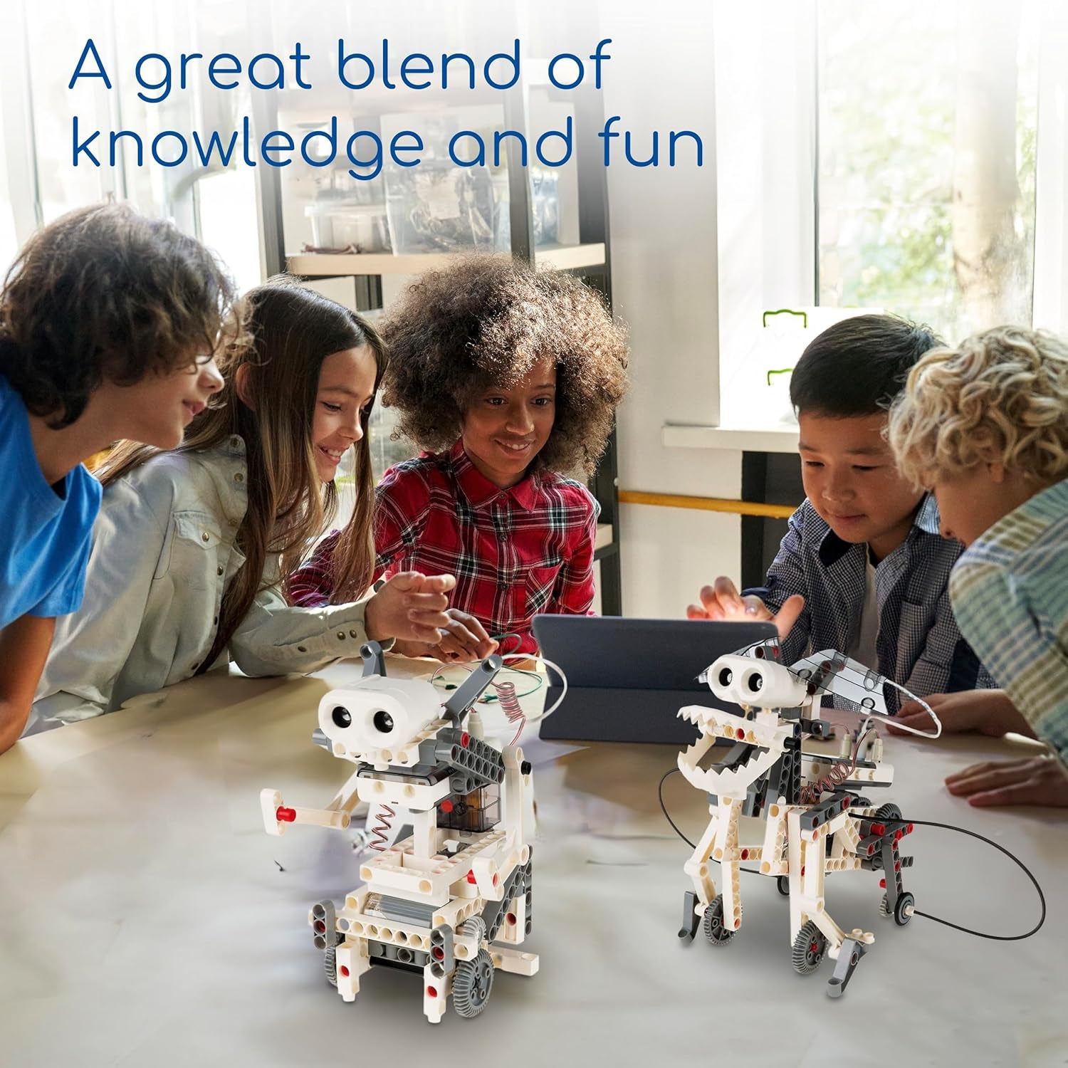 | Robotics Smart Machines | Robotics for Kids 8 and up | STEM Kit Builds 8 Robots | Full Color Manual to Help with Assembly | Requires Tablet or Smartphone | Parents' Choice Gold Award