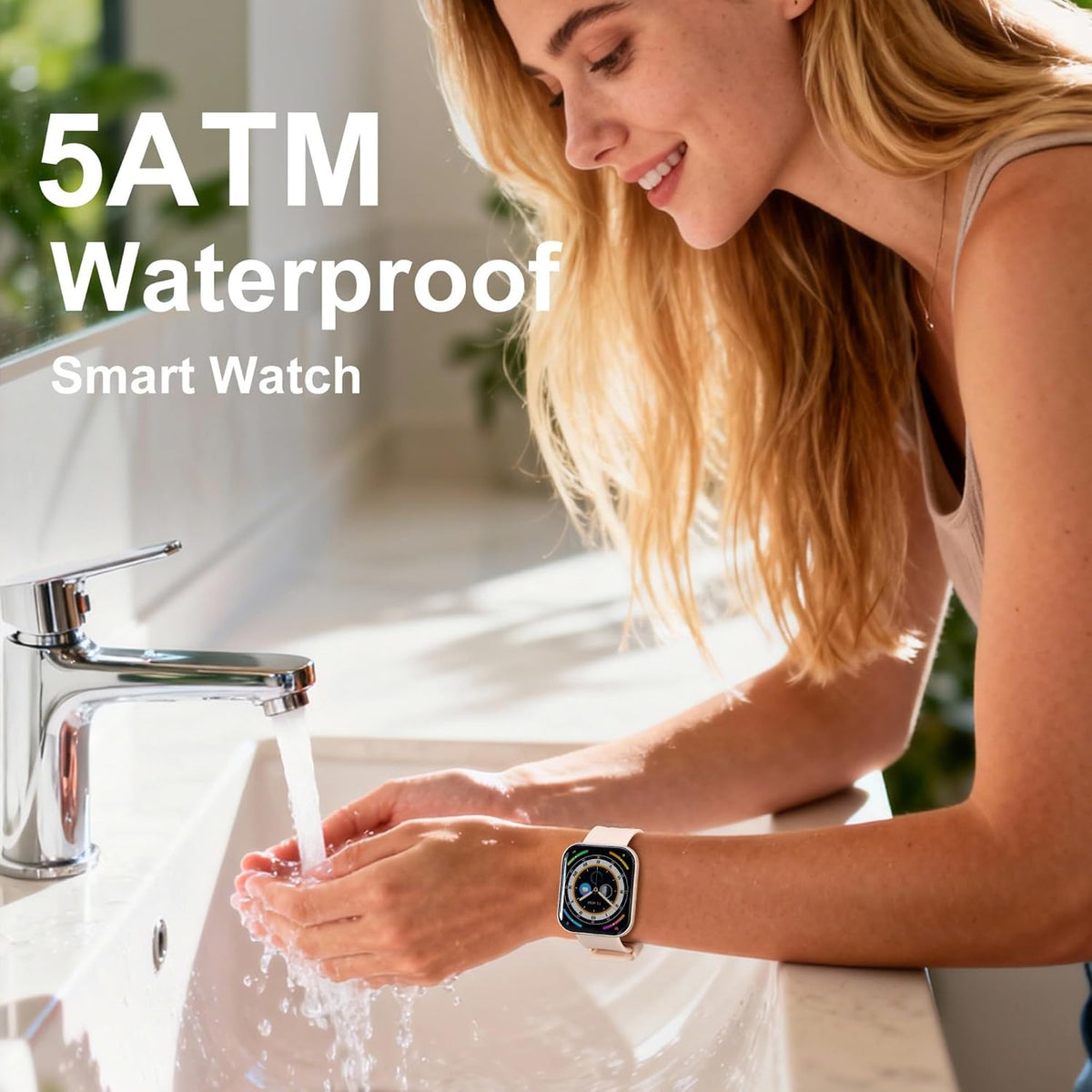Ultra-Thin Aluminum Smart Watches for Wome (C-Gold)