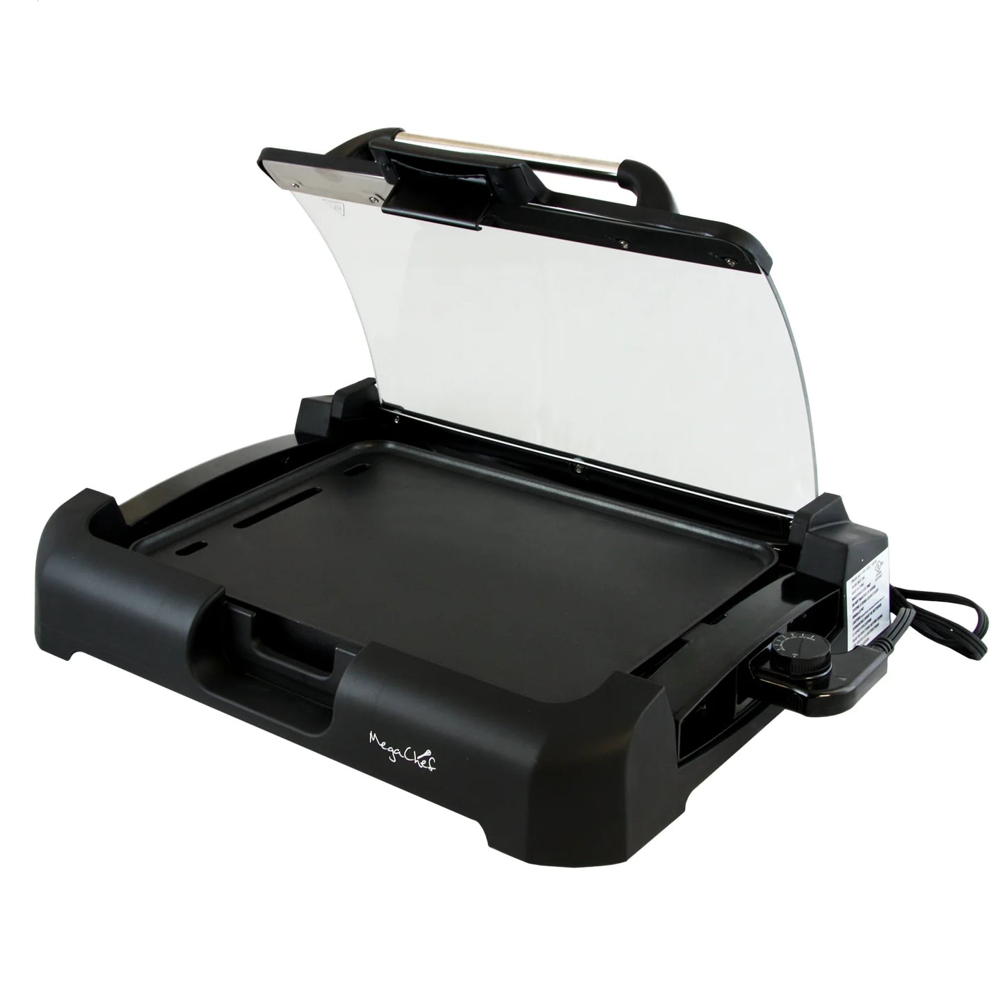 Reversible Indoor Grill and Griddle with Removable Glass Lid