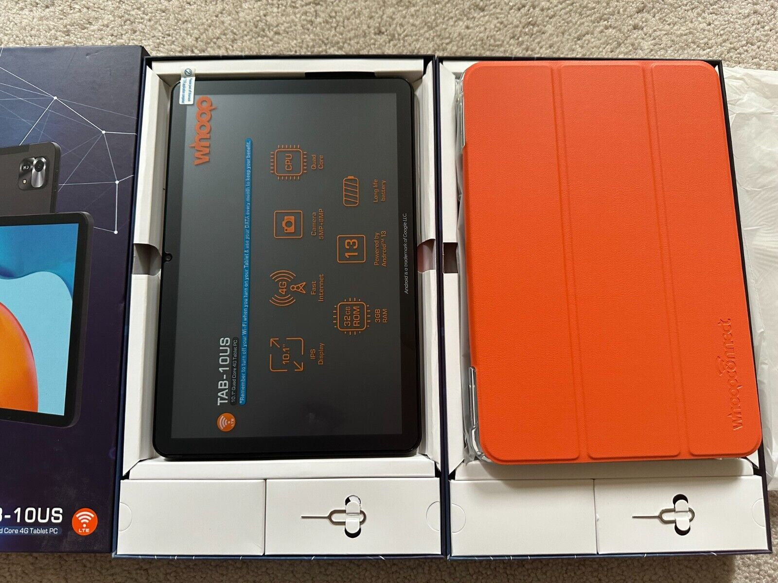NEW Whoop Tablet 10.1" UNLOCKED 4G LTE + Cellular Tablet