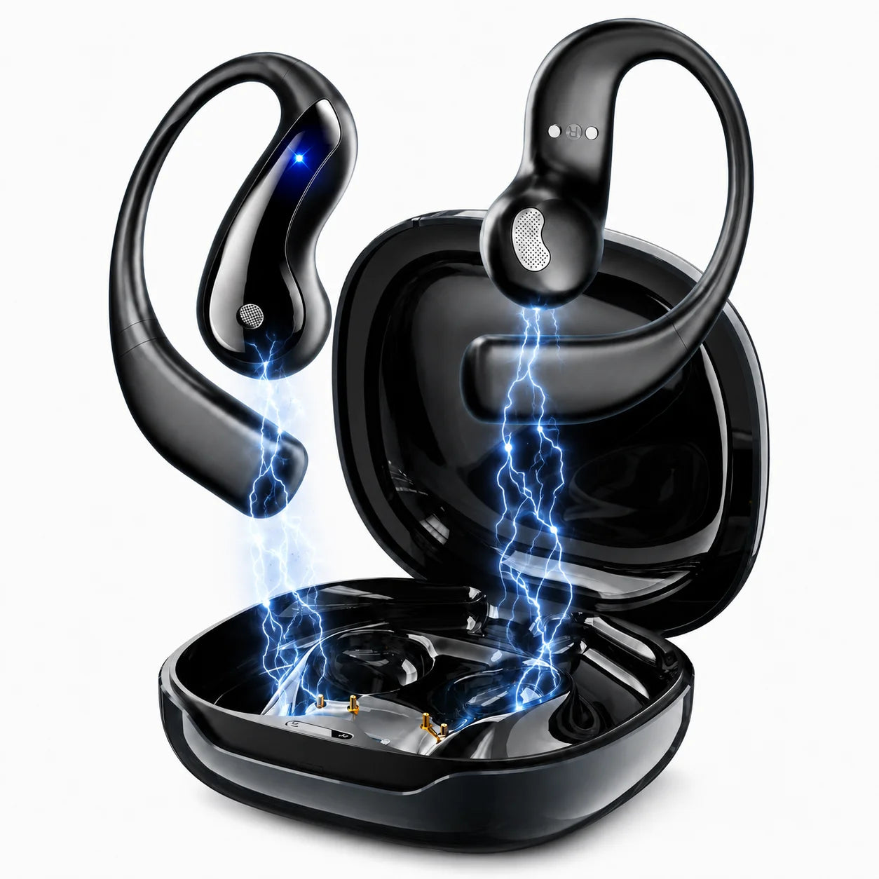 AI Translation Earbuds Real Time, 164 Language Translator Earbuds, 4-In-1 Bluetooth Earbuds Pro, Open-Ear Translator Headphones with No Subscription , 60H Playtime for Travel Work Learning