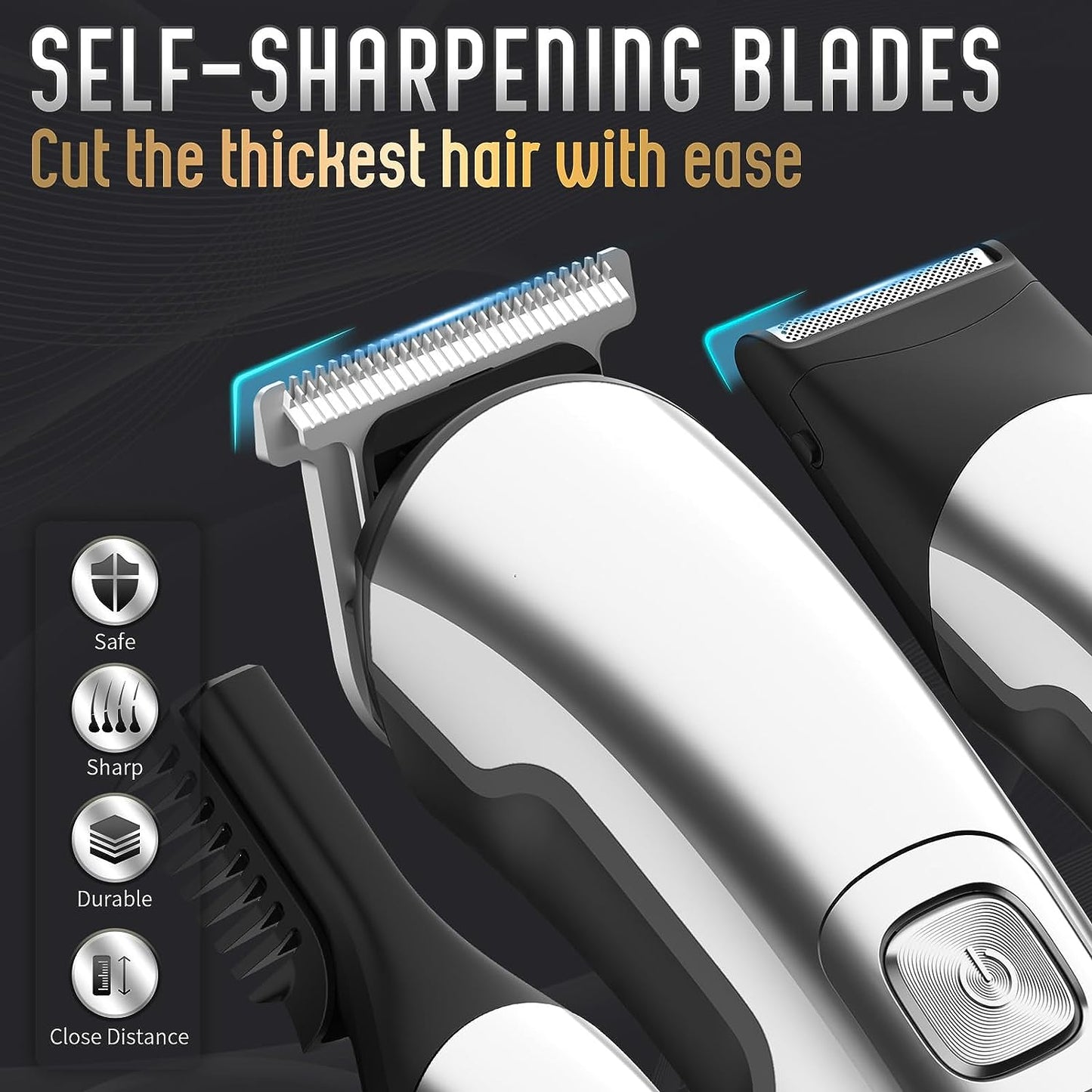Beard Trimmer for Men | Waterproof Electric Razor & Hair Clipper Grooming Kit Fo