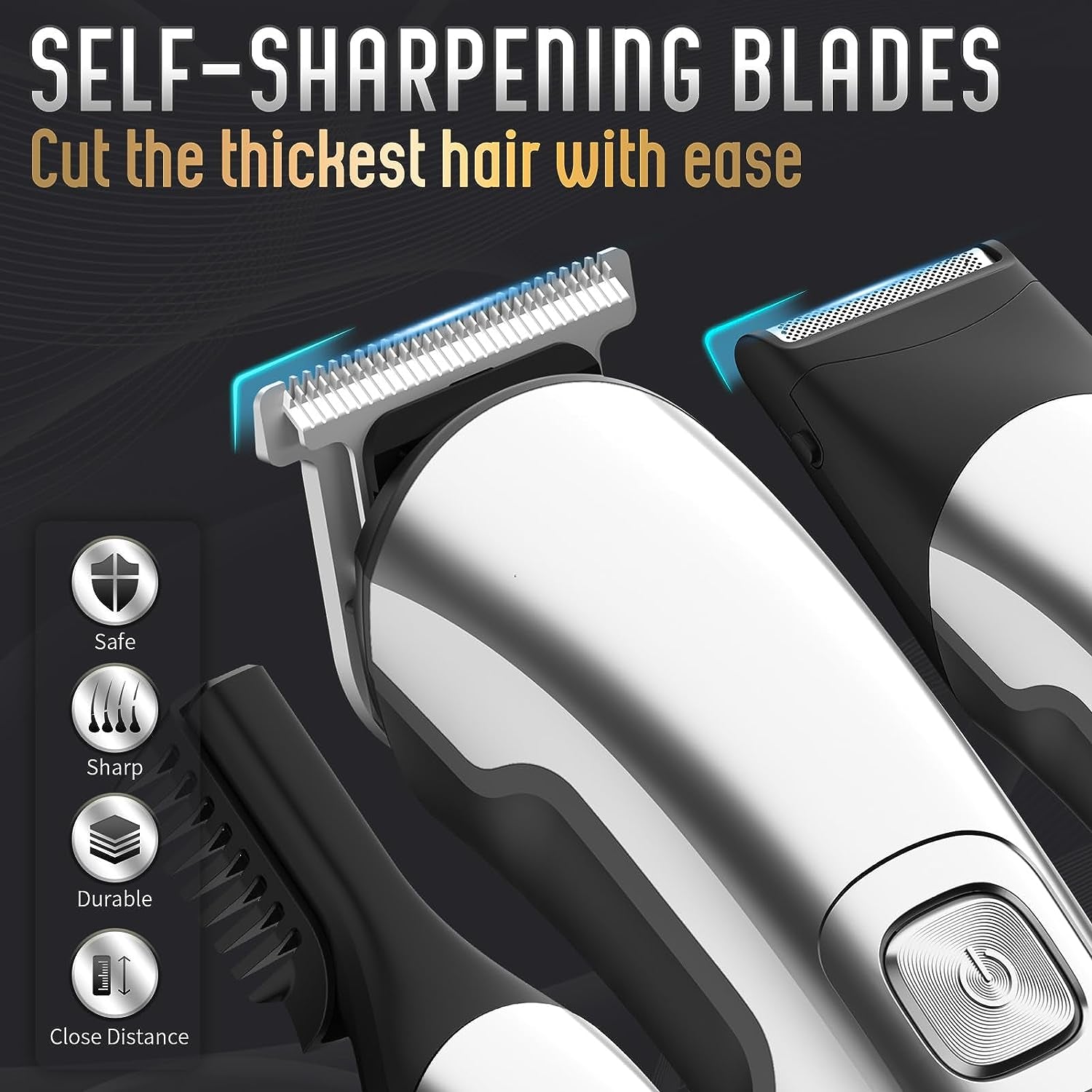 Beard Trimmer for Men | Waterproof Electric Razor & Hair Clipper Grooming Kit Fo