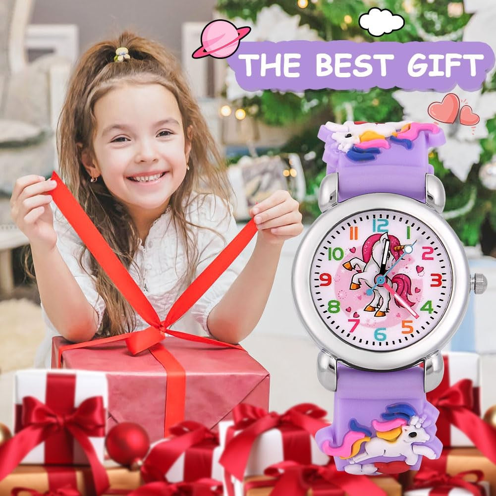 Kids Watch, 3D Cartoon Toddler Watches, Analog Quartz Watches for Girls Boys