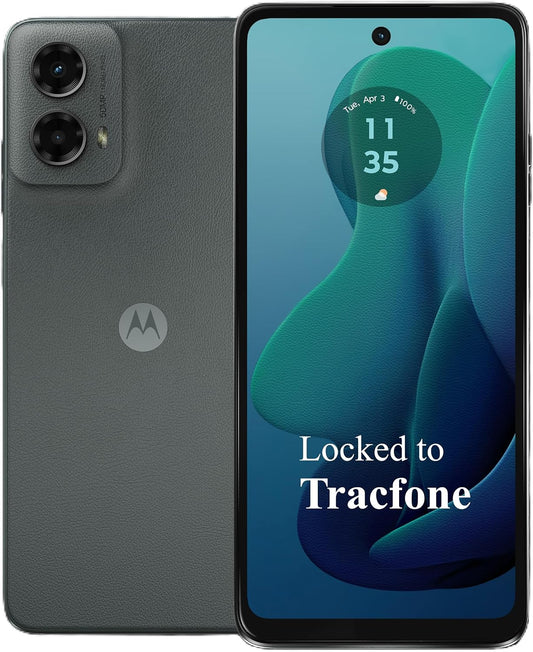 , Motorola Moto G 5G 2024, 128GB, Prepaid Smartphone, Gray, 50MP Camera, Locked
