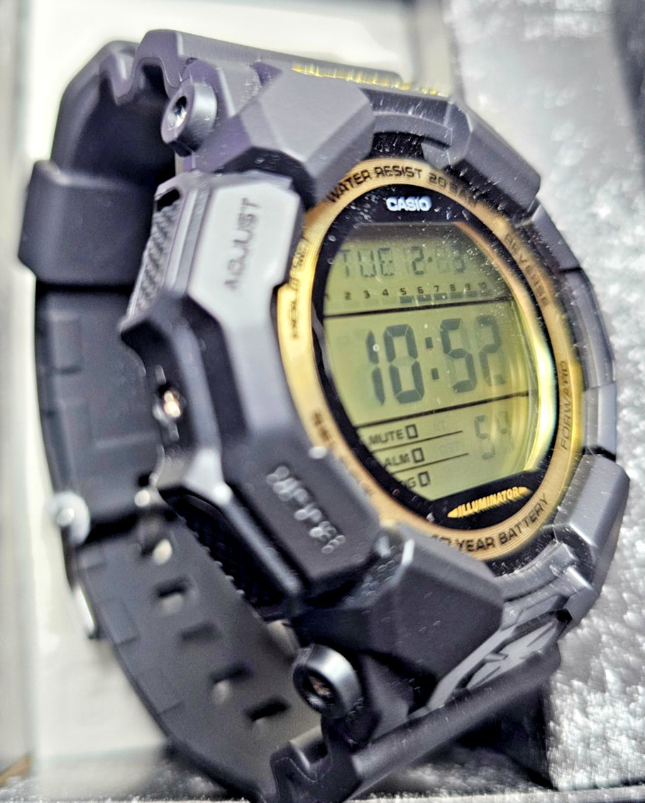 CASIO: G-Shock GD-010-1A SERIES - Gold and Black Resin World Time - Wrist Watch