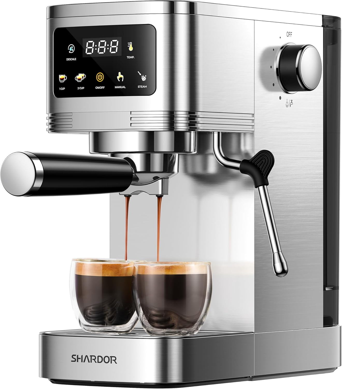 Espresso Machine 20 Bar, Professional Espresso Machine with Milk Frother and Touchscreen, Expresso Coffee Machines with Adjustable Temperature,For Cappuccino, Latte