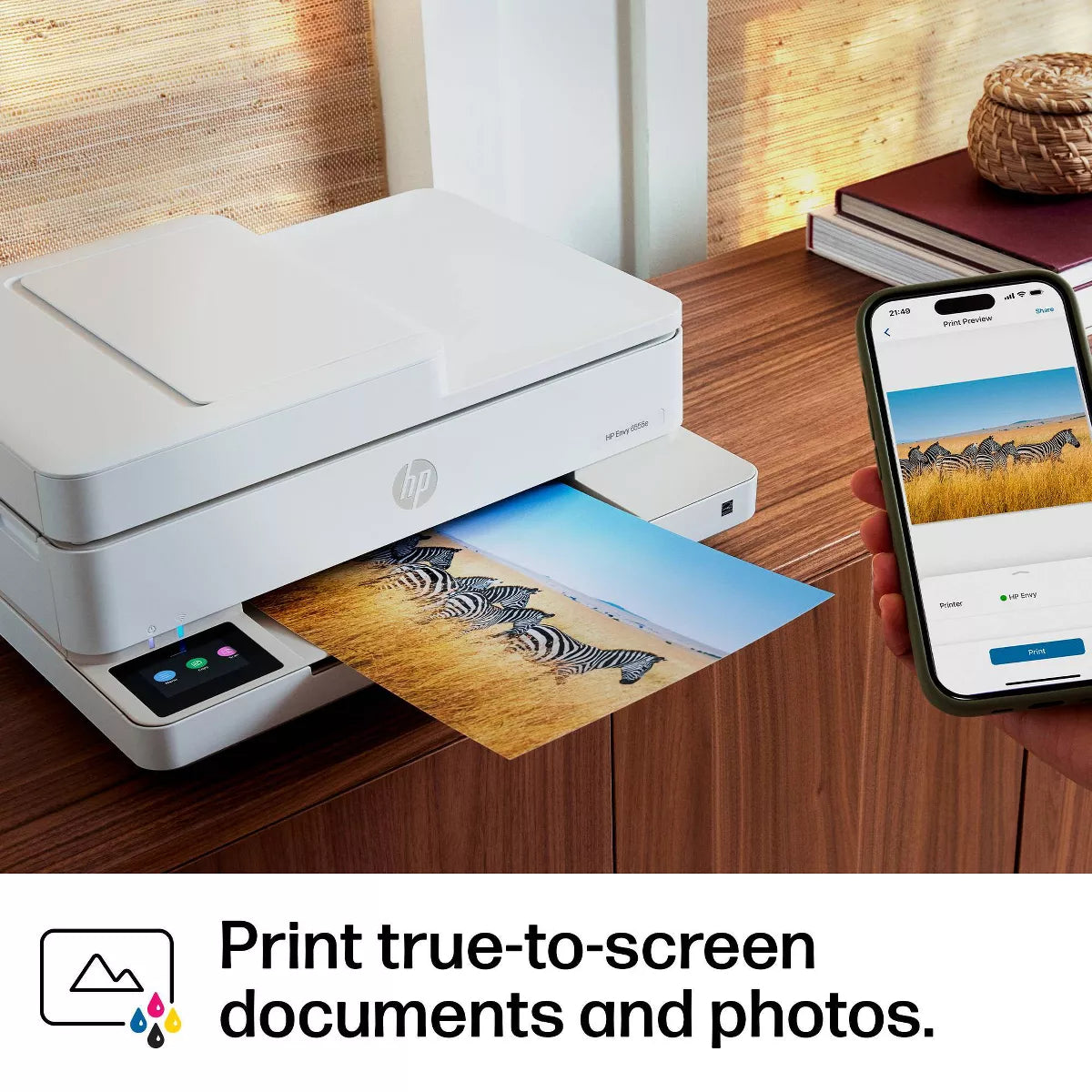 HP Envy 6555E Wireless All-In-One Color Printer Scanner Copier with Instant Ink & HP+ (714N5A)