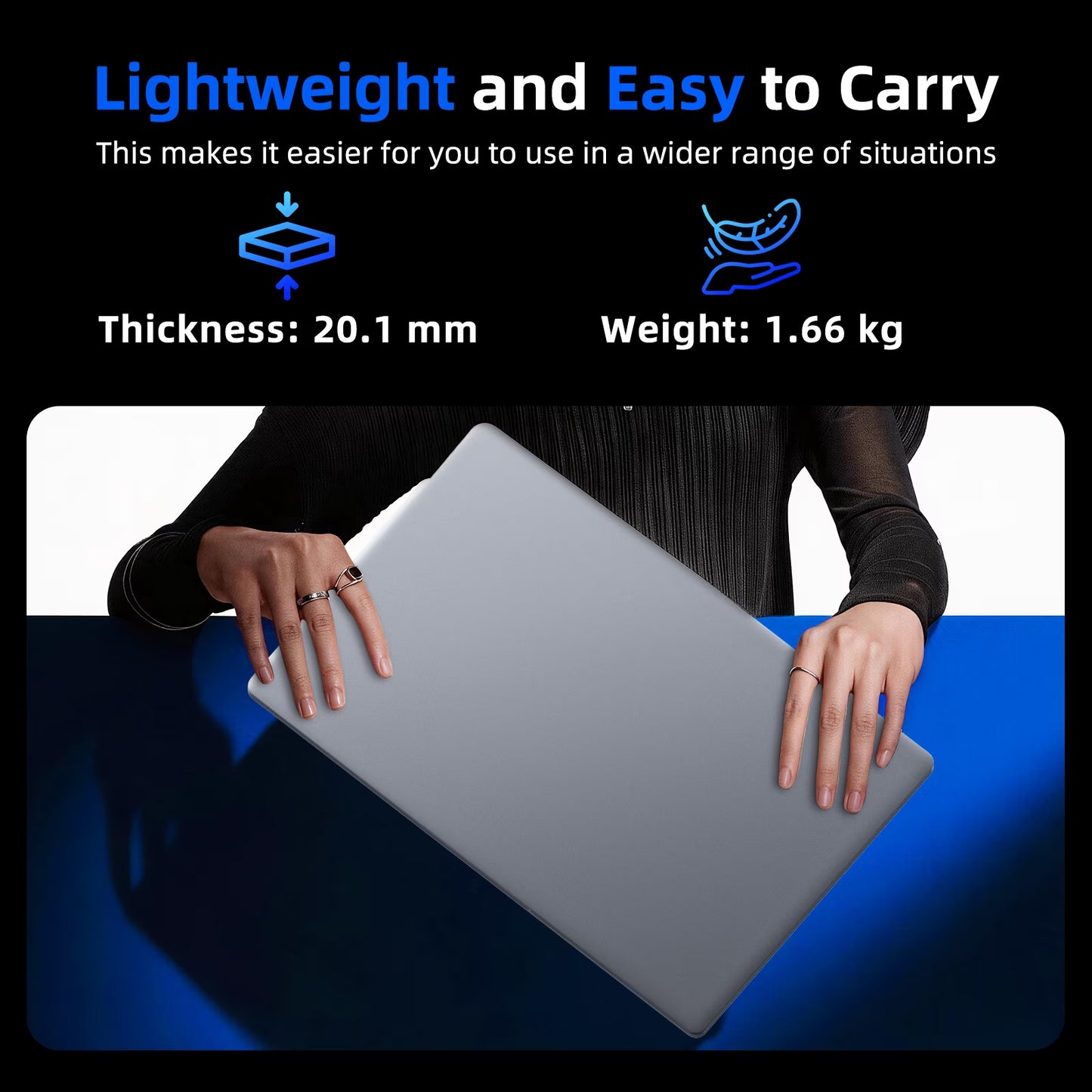 15.6" Laptop 12GB DDR4 256GB SSD Windows 11 Laptops Computer, 4-Core Intel Celeron CPU, AI App, Office 365, 1080P FHD, Wifi 5