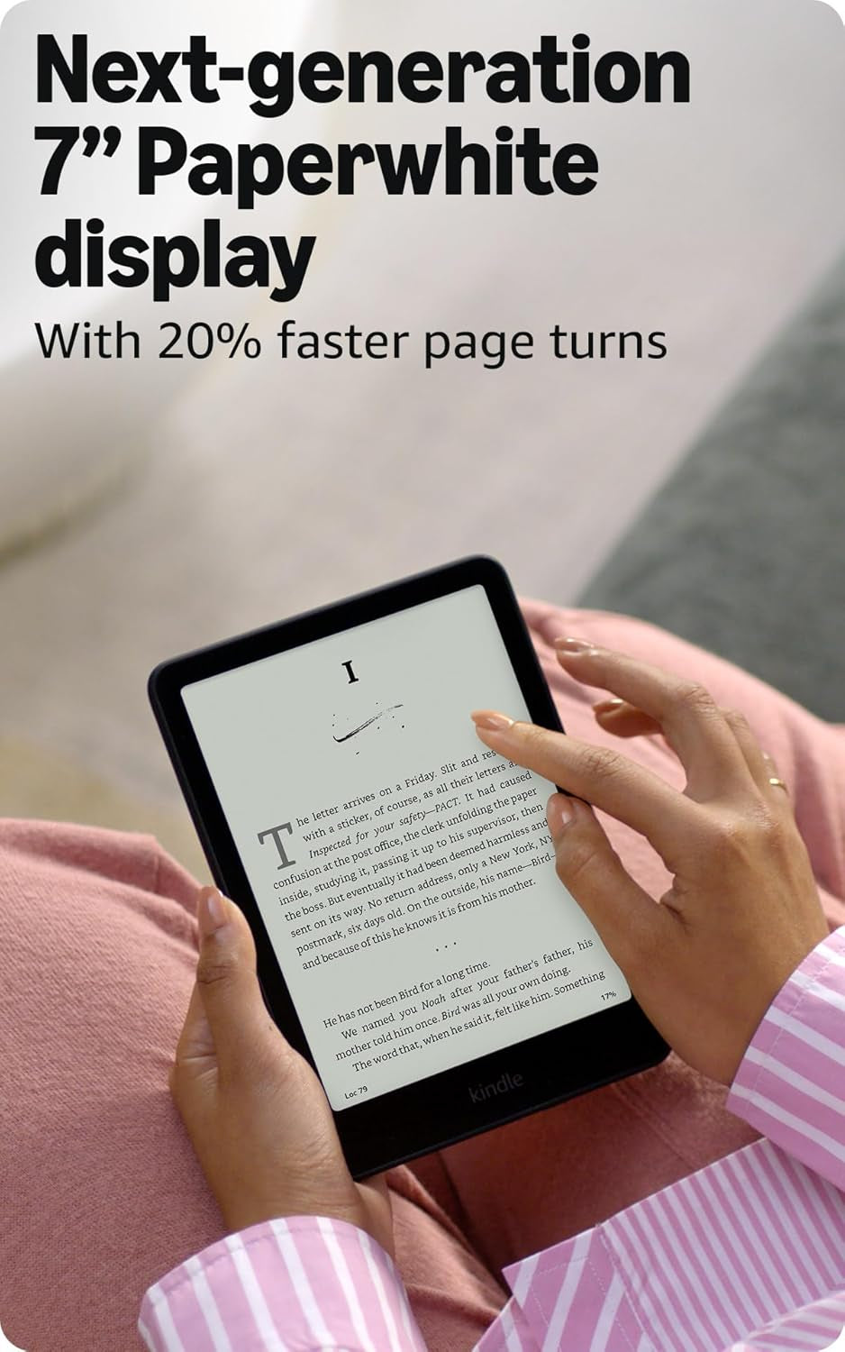 Kindle Paperwhite 16GB (Newest Model) – 20% Faster, with New 7" Glare-Free Display and Weeks of Battery Life – Black + 3 Months of Kindle Unlimited (With Auto-Renewal)