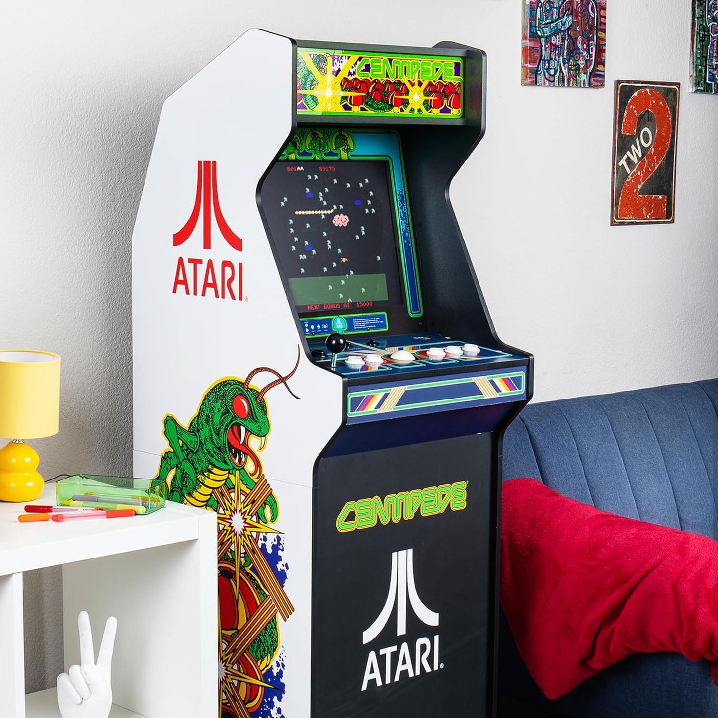 - Atari Centipede Ultra Series Game Machine, 40 Games, 17" Liquid Crystal Screen - Indoor Cabinet, Retro, Gaming Console, Basement Decoration, Man Cave