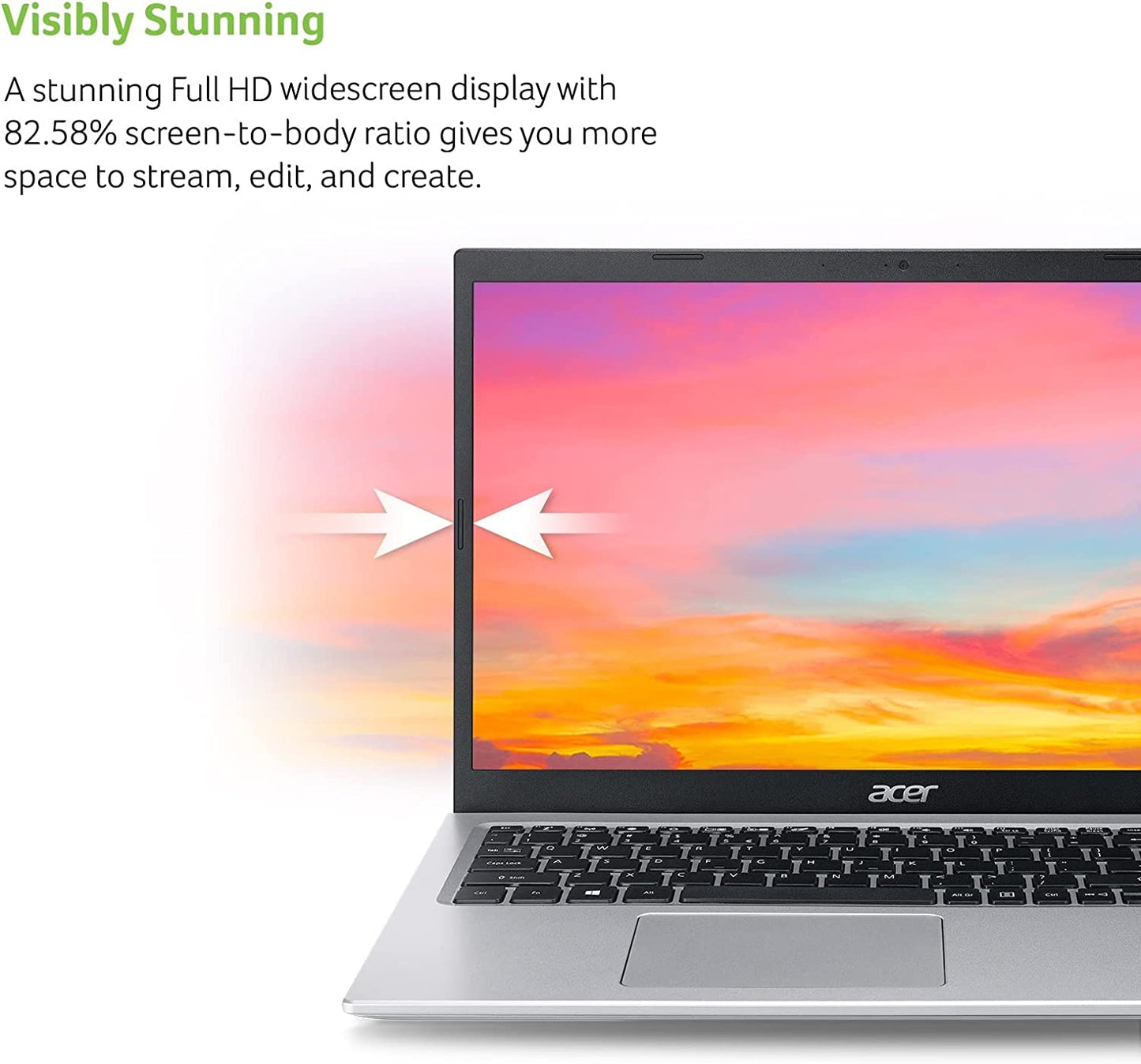 A515-56-36UT Aspire 5, 15.6" Full HD Display, 11Th Gen Intel Core I3-1115G4 Processor, 4GB DDR4, 128GB Nvme SSD, Wifi 6, Windows 11 Home (S Mode)