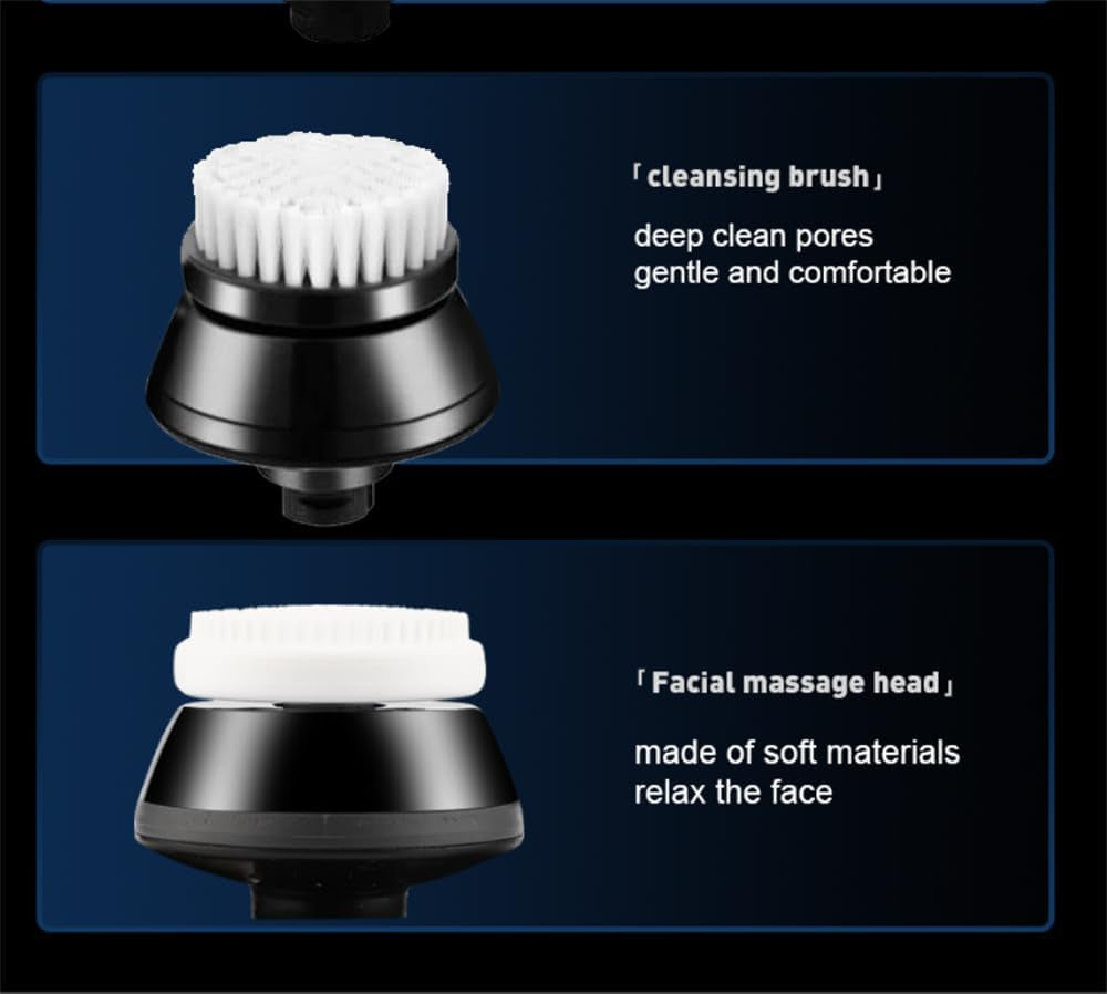 Head Shaver, 5 in 1 Waterproof with LCD Display Bald Head Shavers for Men, Wet Dry Electric Razor, 7DUSB Rechargeable Electric Shavers Bald (Grey)