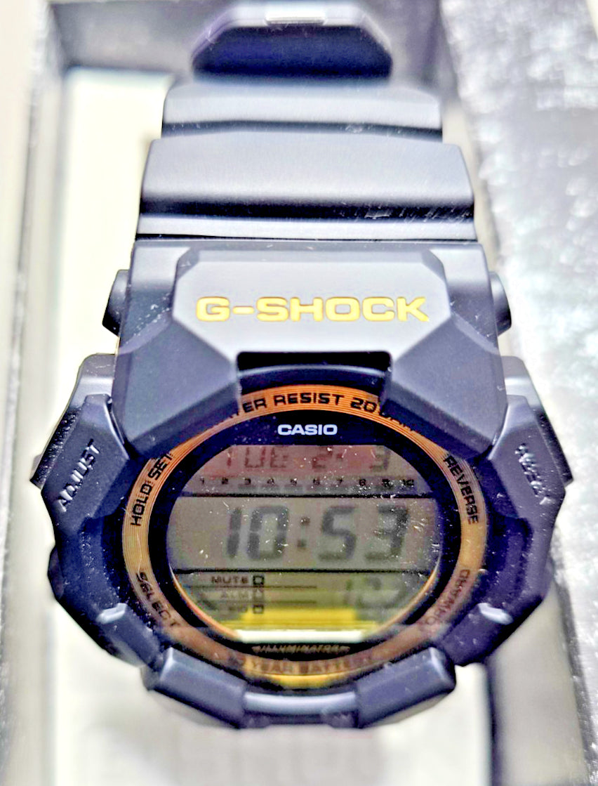 CASIO: G-Shock GD-010-1A SERIES - Gold and Black Resin World Time - Wrist Watch