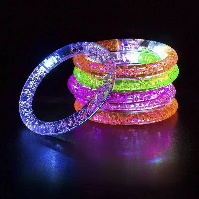 100PCS Halloween Luminous Bracelets Bubble Glow-In-The-Dark Bracelets Party Music Festival Atmosphere Gifts Party Party Supplies