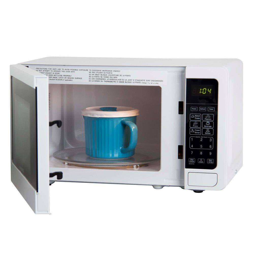 17.75 In. W Countertop Microwave Oven, 0.7 Cu. Ft., in White